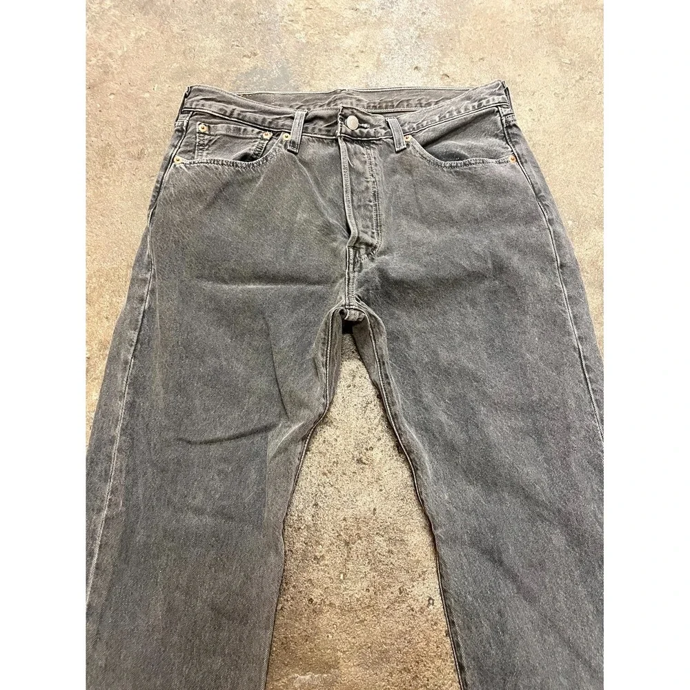 Levi's 501 Original Fit Coated Jeans Mens 33x30‎ Brown Denim Cotton Straight Leg